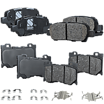 Front and Rear Brake Pad Sets, Pro-Line Series, Organic - Front; Ceramic - Rear Pad Material