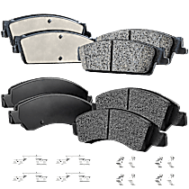 Front and Rear Brake Pad Sets, Pro-Line Series, Ceramic Pad Material