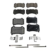 Front and Rear Brake Pad Sets, Ceramic, 6 Piston Caliper, Pro-Line Series