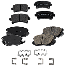 Front and Rear Ceramic - Front, Organic - Rear Brake Pad Set, Pro-Line Series