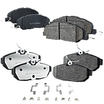 Front and Rear Brake Pad Sets, Ceramic, For Models Without Brembo Package, Pro-Line Series