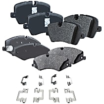 Front and Rear Brake Pad Sets, Organic - Front; Semi-Metallic - Rear, Pro-Line Series