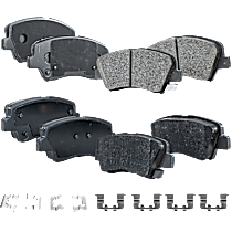 Front and Rear Brake Pad Sets, Ceramic - Front; Organic - Rear, Pro-Line Series