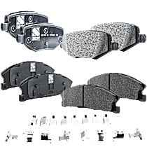 Front and Rear Brake Pad Sets, Pro-Line Series, Ceramic Pad Material