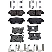 Front and Rear Brake Pad Sets, Ceramic - Front; Organic - Rear, Pro-Line Series