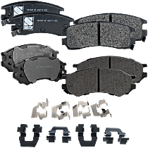 Front and Rear Brake Pad Sets, Ceramic - Front; Semi-Metallic - Rear, Pro-Line Series