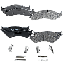 Front and Rear Brake Pad Set, Semi-Metallic, Pro-Line Series