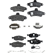 Front and Rear Brake Pad Sets, Ceramic - Front; Semi-Metallic - Rear, Pro-Line Series