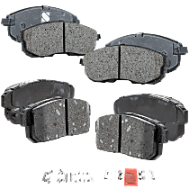 Front and Rear Brake Pad Sets, Ceramic - Front; Organic - Rear, Pro-Line Series