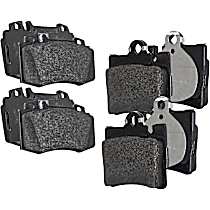 Front and Rear Brake Pad Sets, Organic - Front; Semi-Metallic - Rear, Pro-Line Series