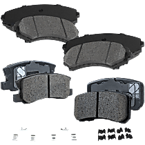 Front and Rear Brake Pad Sets, Ceramic, Naturally Aspirated, GAS, Pro-Line Series
