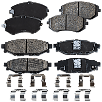 Front and Rear Brake Pad Set, Ceramic, 4-Wheel Set, Pro-Line Series