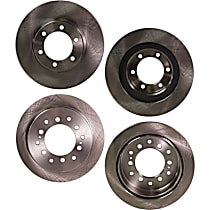 Front and Rear Brake Disc, Plain Surface, Vented, 6 Lugs, 4.7L 8Cyl, Pro-Line Series
