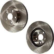 Front and Rear Brake Disc, Plain Surface, Vented, 5 Lugs 10.83 in. Pro-Line Series