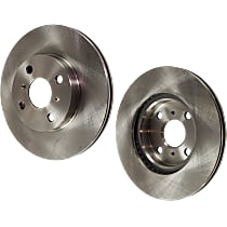 Front Brake Disc, Plain Surface, Vented, 4 Lugs, Pro-Line Series