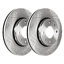 Front Brake Discs, Plain Surface, Vented, 4 Lugs, 11.06 in. Disc Diameter, Pro-Line Series