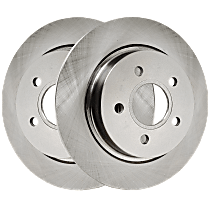 Rear Brake Discs, Plain Surface, Solid, 5 Lugs, 11.02 in. Disc Diameter, Pro-Line Series