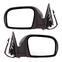 Driver and Passenger Side Mirrors, Power, Manual Folding, Heated, Textured Black, No Signal Light, No Memory, No Puddle Light, No Auto-Dimming, No Blind Spot Feature