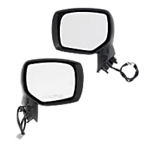 Driver and Passenger Side Mirror, Power, Manual Folding, Non-Heated, With 1 Paintable and 1 Textured Black Cap, Without Signal Light, Memory, Puddle Light, Auto-Dimming, and Blind Spot Feature