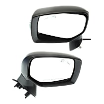 Driver and Passenger Side Non-Towing Mirrors, Power, Manual Folding, Heated, Paintable, In-housing Signal Light, Without memory, Without Puddle Light, Without Auto-Dimming