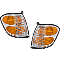 Front, Driver and Passenger Side Turn Signal Lights, With bulb(s), Halogen, Double Cab, with Production Date Up to August 2004