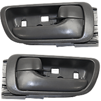 Front or Rear, Driver and Passenger Side Interior Door Handles, Gray, With door lock button, Japan Or USA Built Vehicle