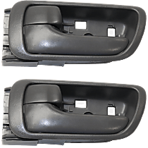 Front and Rear, Driver Side Interior Door Handles, Gray, With door lock button, Japan Or USA Built Vehicle