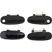 Front and Rear, Driver and Passenger Side Exterior Door Handles, Textured Black, Front Driver and Passenger Side - With Key Hole; Rear Driver and Passenger Side - Without Key Hole