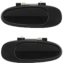 Rear, Driver and Passenger Side Exterior Door Handle, Textured Black, Without Key Hole