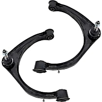 Front, Driver and Passenger Side, Upper Replaces Aluminum or Stamped Steel Control Arms, with Aluminum Steering Knuckles