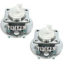Rear, Driver and Passenger Side Wheel Hub, 4-Wheel ABS, FWD, With Bearing, Timken OE Replacement