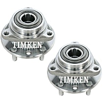 SET-TM513061 Front, Driver and Passenger Side Wheel Hub, With Bearing,, Timken OE Replacement