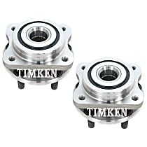 SET-TM513075 Front, Driver and Passenger Side Wheel Hub, With Bearing,, Timken OE Replacement