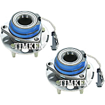 Front, Driver and Passenger Side Wheel Hub, 4-Wheel ABS, FWD, With Bearing, Timken OE Replacement