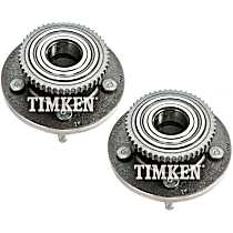 Front, Driver and Passenger Side Wheel Hub, 4-Wheel ABS, RWD, With Bearing, Timken OE Replacement