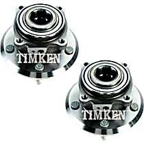 Set of 2 Rear, Driver and Passenger Side Wheel Bearing, 4-Wheel ABS, FWD, Timken OE Replacement
