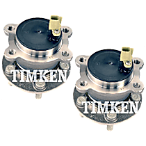 SET-TMHA590485-2 Rear, Driver and Passenger Side Wheel Hub, With Bearing, FWD