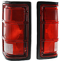 Driver and Passenger Side Halogen Tail Light, Without bulb(s), OE Replacement
