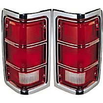 Driver and Passenger Side Tail Lights, Without bulb(s), Halogen