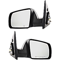 Driver and Passenger Side Mirror, Power Adjust, Heated, Manual Folding, Textured Black, No Signal Light, No Memory, No Puddle Light, No Auto-Dimming, No Blind Spot Feature