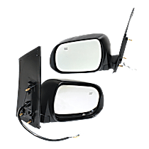 Driver and Passenger Side Mirror, Power Adjust, Heated, Paintable, Manual Folding, No Signal Light, No Blind Spot Feature, No Memory, No Puddle Light, No Auto-Dimming