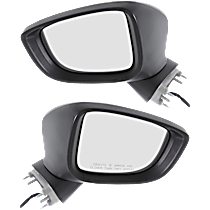 Driver and Passenger Side Mirror, Power, Manual Folding, Non-Heated, Paintable, In-housing Signal Light, Without memory, Without Puddle Light, Without Auto-Dimming, Without Blind Spot Feature