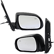 Driver and Passenger Side Mirror, Power Adjust, Heated, Paintable, Manual Folding, No Signal Light, No Blind Spot Feature, No Memory, With Puddle Light, No Auto-Dimming, Mini Passenger Van