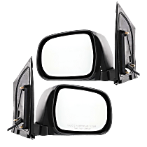 Driver and Passenger Side Mirrors, Power, Manual Folding, Non-Heated, Textured Black, No Signal Light, No Memory, No Puddle Light, No Auto-Dimming, No Blind Spot Feature