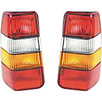 SET-URO1372441 Driver and Passenger Side Halogen Tail Light, Without bulb(s), Amber, Clear & Red Lens