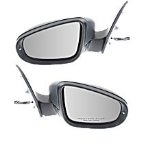 Driver and Passenger Side Mirror, Power, Manual Folding, Heated, Paintable, In-housing Signal Light, Without memory, Without Puddle Light, Without Auto-Dimming, Without Blind Spot Feature