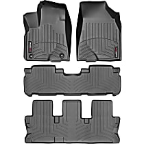 COOLSHARK Toyota Highlander Floor Mats Black All Weather Protection Waterproof Floor Liners Custom Fit for 2014-2019 Toyota Highlander,1st and 2nd Row Included 