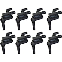 Ignition Coil, Set of 8, 8 Cyl 5.7L, Walker Products Ignition Coil - 