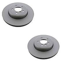 SET-ZFF34116884301-2 Front, Driver and Passenger Side Brake Disc, Plain Surface