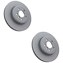 SET-ZFF34206894381-2 Rear, Driver and Passenger Side Brake Disc, Plain Surface